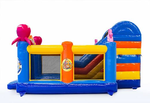 Buy a covered slidebox Seaworld bounce house with slide for kids. Order bounce houses online at JB Inflatables America 