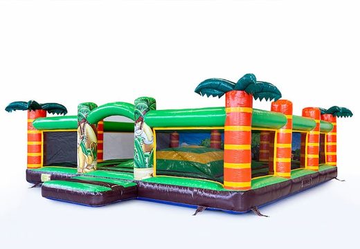 Order open jungle play mountain bouncy castle with walls for kids. Buy bouncy castles online at JB Inflatables America