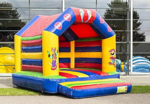 Buy a standard bouncers in circus theme with beautiful animations both on the inner and outer walls and on the pillars for children. Buy bouncers online at JB Inflatables America
