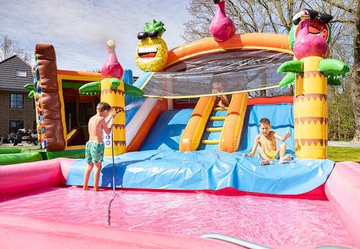 Buy inflatable splashy slide Flamingo bounce house for children at JB Inflatables America. Order inflatable bounce houses online at JB Inflatables America