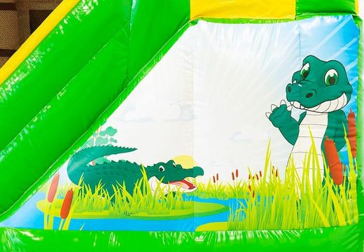 Buy inflatable multiplay bouncer in crocodile theme with connectable baths for children at JB Inflatables America. Order inflatable bouncer s online at JB Inflatables America