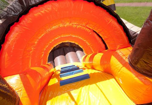 Buy Mega Pirate Shooter Ship Shape bounce house with Shooting Game and Slide for Kids. Order inflatable bounce houses online at JB Inflatables America