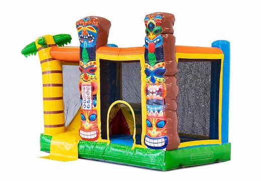 Buy a multi splash Hawaii bounce house with or without a bath for children. Order bounce houses online at JB Inflatables America