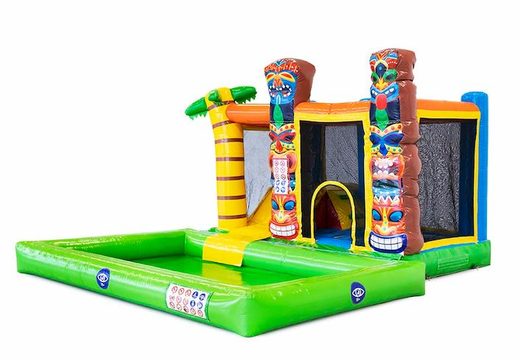 Order a multi splash Hawaii bouncer with or without bath for children. Buy bouncers online at JB Inflatables America