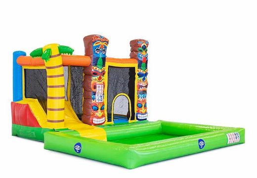 Order covered inflatable multiplay bouncer in Hawaii theme for kids at JB Inflatables America. Buy inflatable bouncers online at JB Inflatables America
