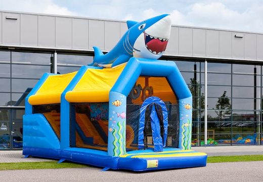 Order shooting combo seaworld bounce house with shooting game and slide for kids. Buy inflatable bounce houses online at JB Inflatables America