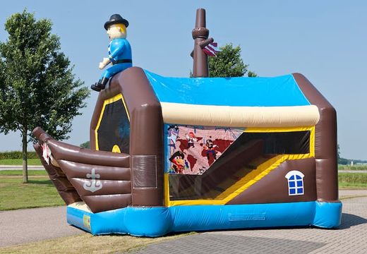 Order shooting combo small pirate bounce house with shooting game and slide for kids. Buy inflatable bounce houses online at JB Inflatables America