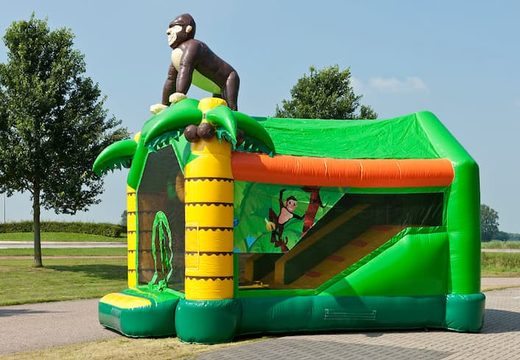 Buy shooting combo small jungle bounce house with shooting game and slide for kids. Order inflatable bounce houses online at JB Inflatables America