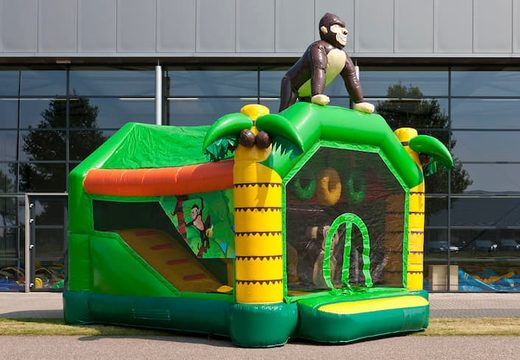 Order shooting combo small jungle bounce house with shooting game and slide for kids. Buy inflatable bounce houses online at JB Inflatables America