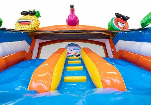 Order indoor inflatable multiplay bounce house in flamingo theme for kids at JB Inflatables America. Buy bounce houses online at JB Inflatables America