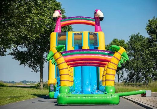 Order Drop & Slide Jungle bouncy castle double slide for children. Buy inflatable bouncy castles online at JB Inflatables America