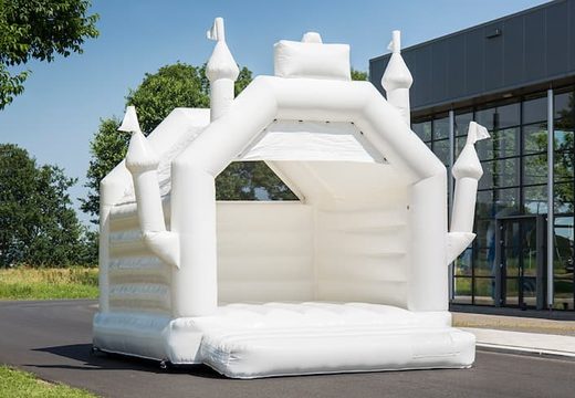 Buy standard indoor bouncers with a wedding theme in the form of a castle for children. Buy inflatables online at JB Inflatables America