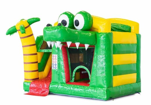 Order a small splash bounce house with swimming pool in a crocodile theme for children at JB Inflatables America. Buy bounce houses online at JB Inflatables America.