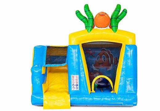 Order covered inflatable multiplay bouncers in theme seaworld sea nemo with connectable baths for kids at JB Inflatables America. Buy bouncers online at JB Inflatables America