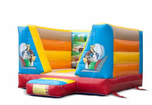 Buy a small inflatable bounce house in car theme for kids. Order bounce houses now at JB Inflatables America online