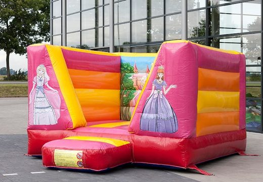 Order a small open inflatable bouncy castle for kids in princess theme. Visit JB Inflatables America online