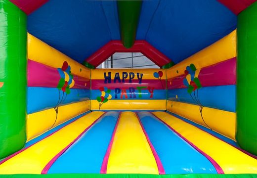 Buy standard party bouncers in striking colors with a large 3D object on top for children. Order bouncers online at JB Inflatables America