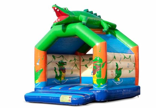 Order standard crocodile bouncy castles with a 3D object on top for children. Buy bouncy castles online at JB Inflatables America