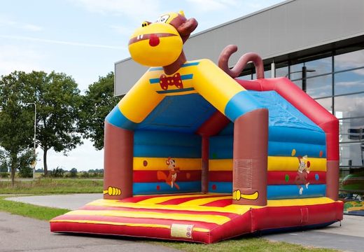 Super bounce house with roof in monkey theme for kids. Buy bounce houses online at JB Inflatables America