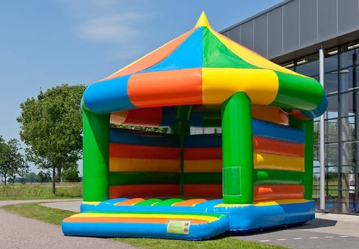 Carousel super bounce house covered in standard theme for kids.  Buy bounce houses online at JB Inflatables America 