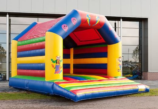 Big bouncers with roof in circus theme for kids. Buy bouncers at JB Inflatables America online