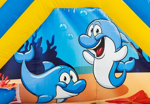 Order indoor inflatable multiplay bouncer in dolphin theme for kids at JB Inflatables America. Buy bouncers online at JB Inflatables America