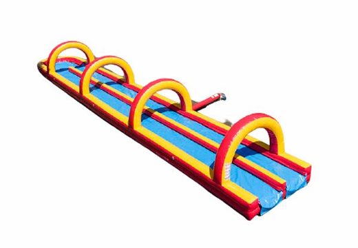 Buy the perfect inflatable double slide slide 20m for kids. Order inflatable belly slides now online at JB Inflatables America