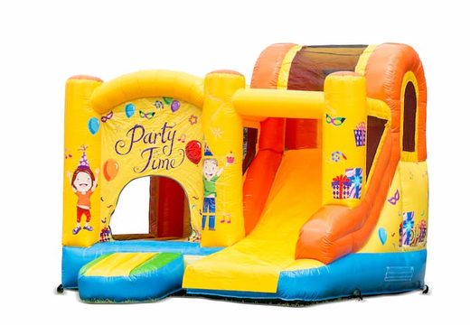 Buy inflatable bounce house in party theme with slide for children. Order inflatable bounce houses online at JB Inflatables America