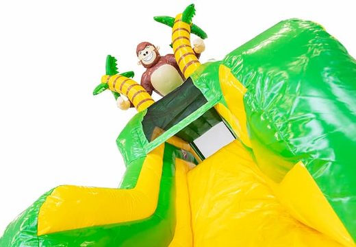 Buy an inflatable multiplay bouncer in the jungle theme including a 3D object of a gorilla with or without a bath for children at JB Inflatables America. Order bouncers online at JB Inflatables America