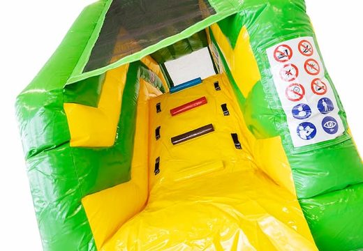 Order indoor inflatable multiplay bounce house in jungle theme with a 3D object of a gorilla for kids at JB Inflatables America. Buy bounce houses online at JB Inflatables America