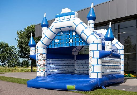 Super bounce house with roof in castle theme for kids. Buy bounce houses online at JB Inflatables America