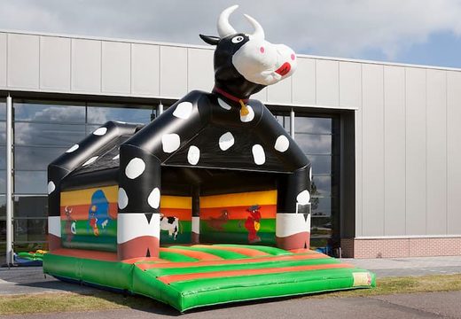 Big bouncers with roof in cow theme for kids. Order bouncers online at JB Inflatables America 