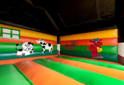 Big bouncy castle in cow theme for sale for kids. Order bouncy castle online at JB Inflatables America