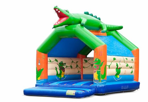 Buy a large indoor bounce house in crocodile theme for kids. Order bounce houses online at JB Inflatables America