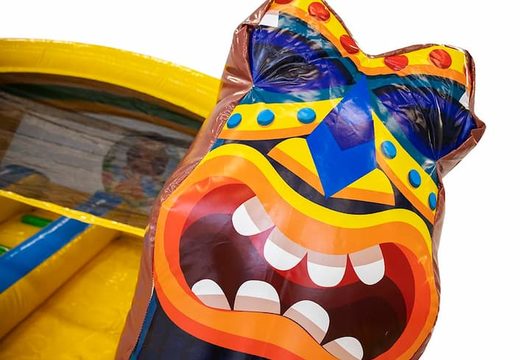 Splashy slide inflatable multiplay bounce house in Hawaii theme at JB Inflatables America. Buy bounce houses online at JB Inflatables America