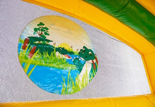 Order covered inflatable multiplay bounce house in crocodile theme for kids at JB Inflatables America. Buy bounce houses online at JB Inflatables America