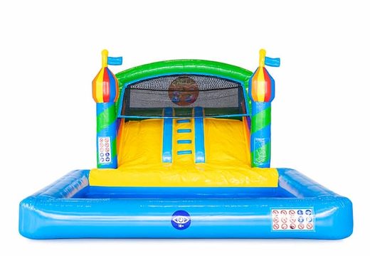 Multiplay splashy slide party bouncer for kids at JB Inflatables America. Order inflatable bouncers online at JB Inflatables America