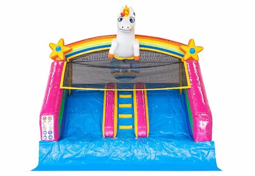 Buy indoor inflatable multiplay bounce house in unicorn theme for kids at JB Inflatables America. Order bounce houses online at JB Inflatables America