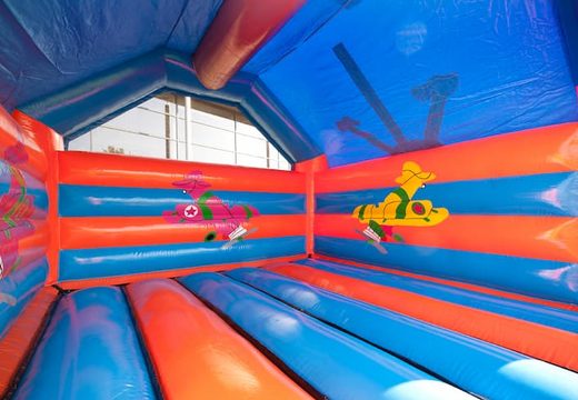 Buy bouncy castle with roof in airplane theme for kids. Order bouncy castle online at JB Inflatables America 