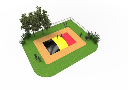 Order an inflatable airmountain in the Belgian flag theme for children. Buy inflatable airmountains now online at JB Inflatables America