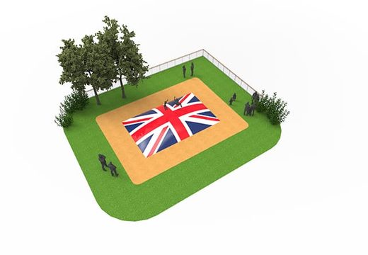 Buy UK flag themed inflatable airmountain for kids. Order inflatable airmountains now online at JB Inflatables America