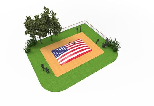 Buy inflatable airmountain in USA flag theme for kids. Get your inflatable airmountains online now at JB Inflatables America