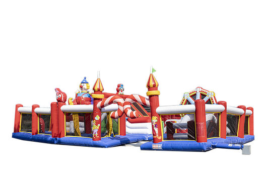 Large circus themed inflatable bouncy castle for children. Order bouncy castles online at JB Inflatables America