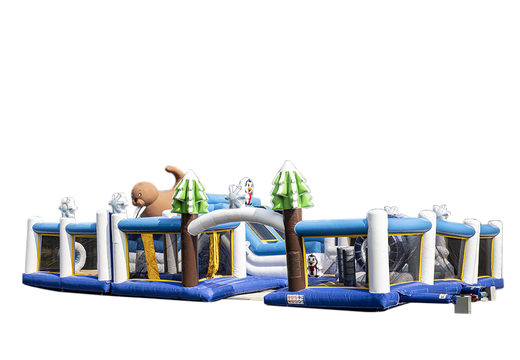 Buy large inflatable bouncy castle in Frozen theme for children. Order bouncy castles online at JB Inflatables America