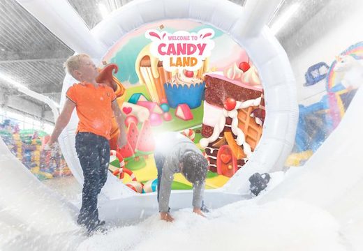 Get an airtight inflatable snow globe XL in candy land theme for both young and old. Order inflatable winter attractions now online at JB Inflatables America