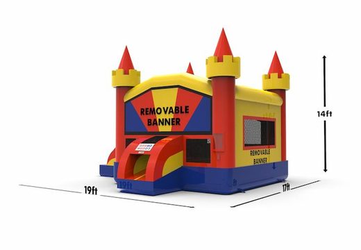 Unique leftside climb & slide combo 13ft basic inflatable bounce house in colors A. Order a theme for both young and old. Buy inflatable wholesales online at JB Inflatables America