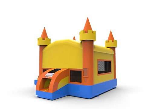 Buy inflatable leftside climb & slide combo 13ft jumper basic bounce house in colors blue-yellow&orange for both young and old. Buy inflatable wholesales online at JB Inflatables America