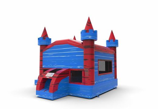 Buy an inflatable leftside climb & slide combo 13ft inflatable bounce house in theme marble in colors red and blue for both young and old. Order inflatable commercial bounce houses online at JB Inflatables America