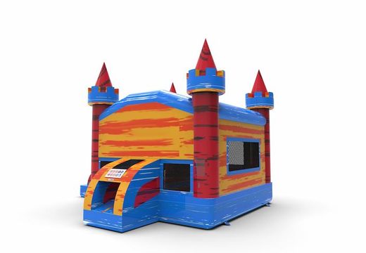 Buy a leftside climb & slide combo 13ft inflatable bounce house in theme marble in colors blue-red and orange for both young and old. Order inflatable manufactured bounce houses online at JB Inflatables America