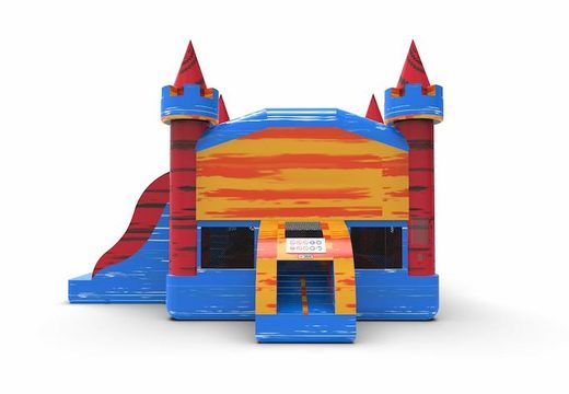 Order an inflatable leftside climb & slide combo 13ft bounce house in theme marble colors B theme for both young and old. Buy inflatable bouncers online at JB Inflatables America, professional in inflatables making